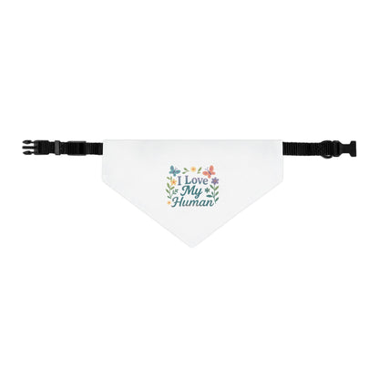 "I Love My Human" Pet Bandana