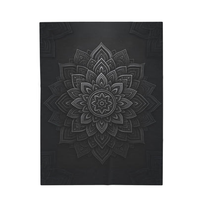 Zen in Black & White Plush Blanket