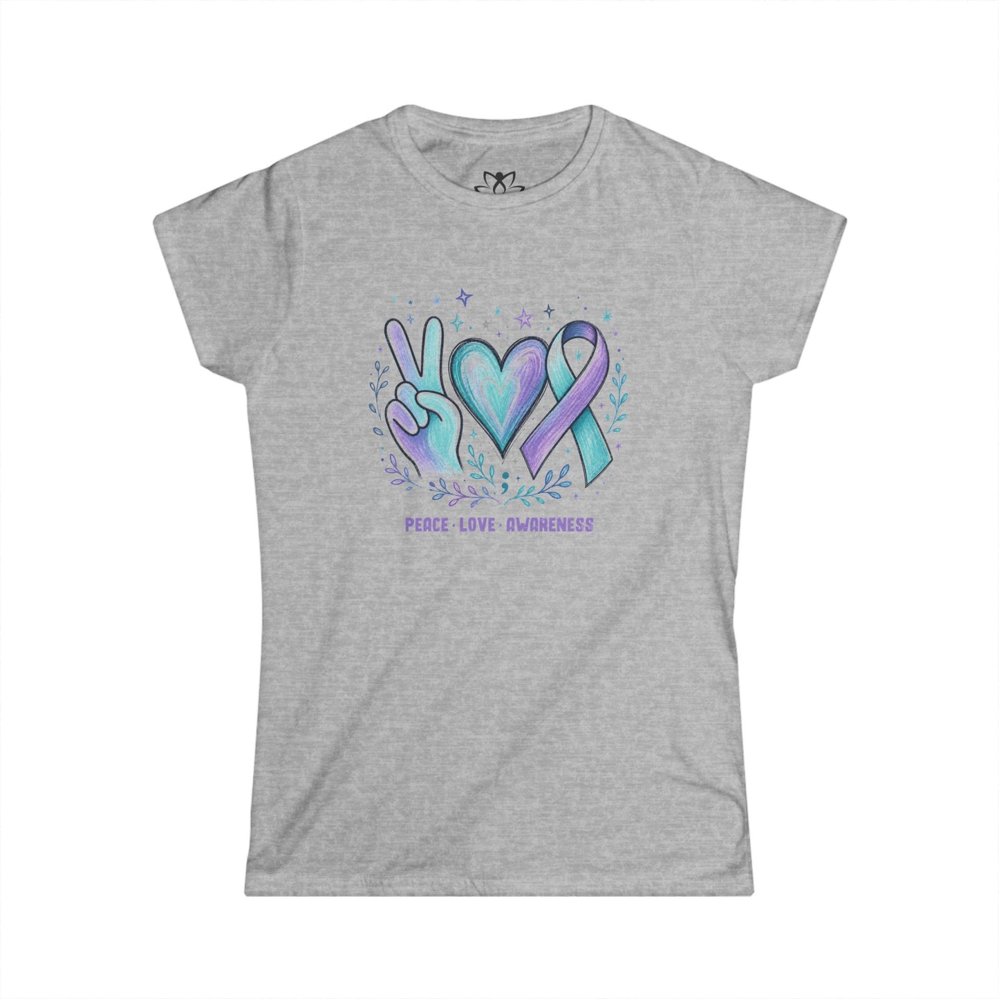 "Peace Love Awareness" Soft Style Tee