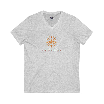 Rest. Rise. Repeat. V-Neck Tee