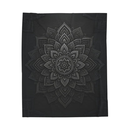 Zen in Black & White Plush Blanket