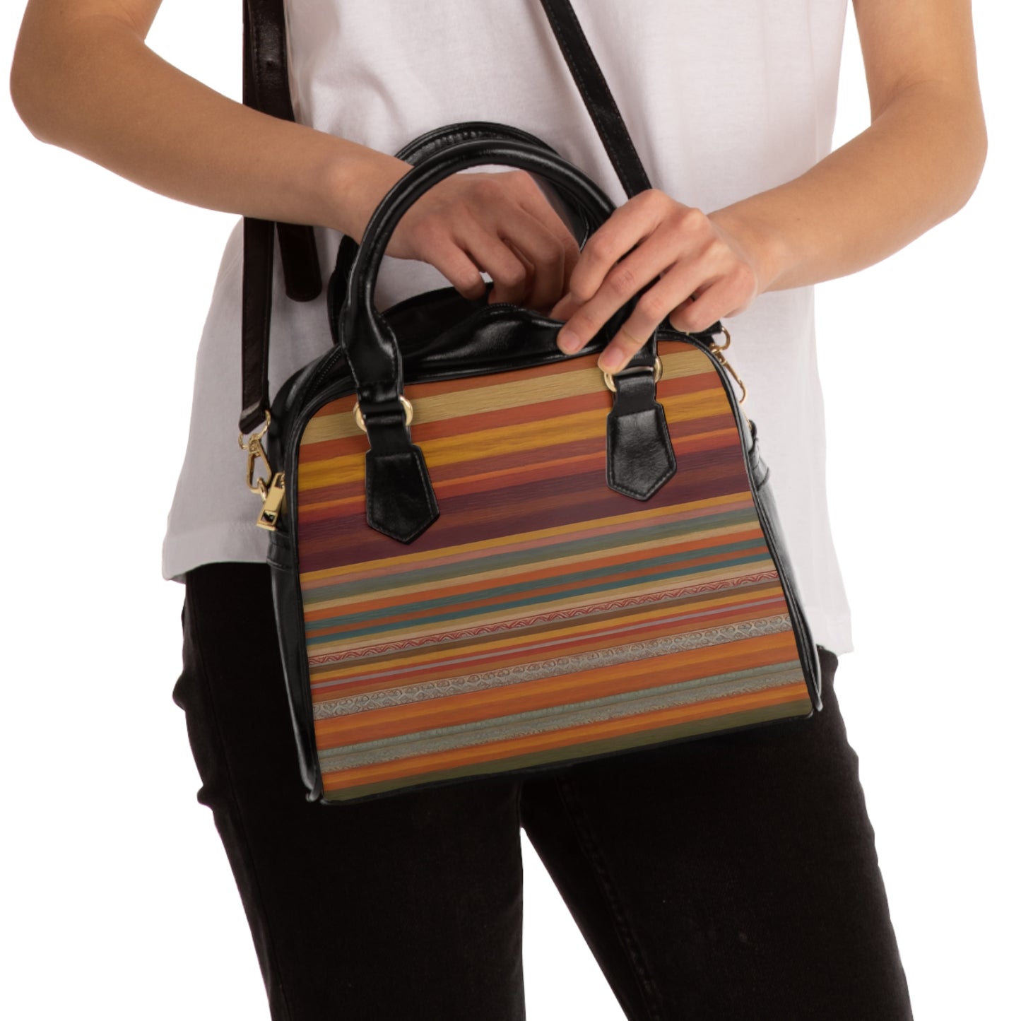 RainBoho Striped Handbag