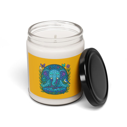 Meditating Elephant Scented Soy Candle