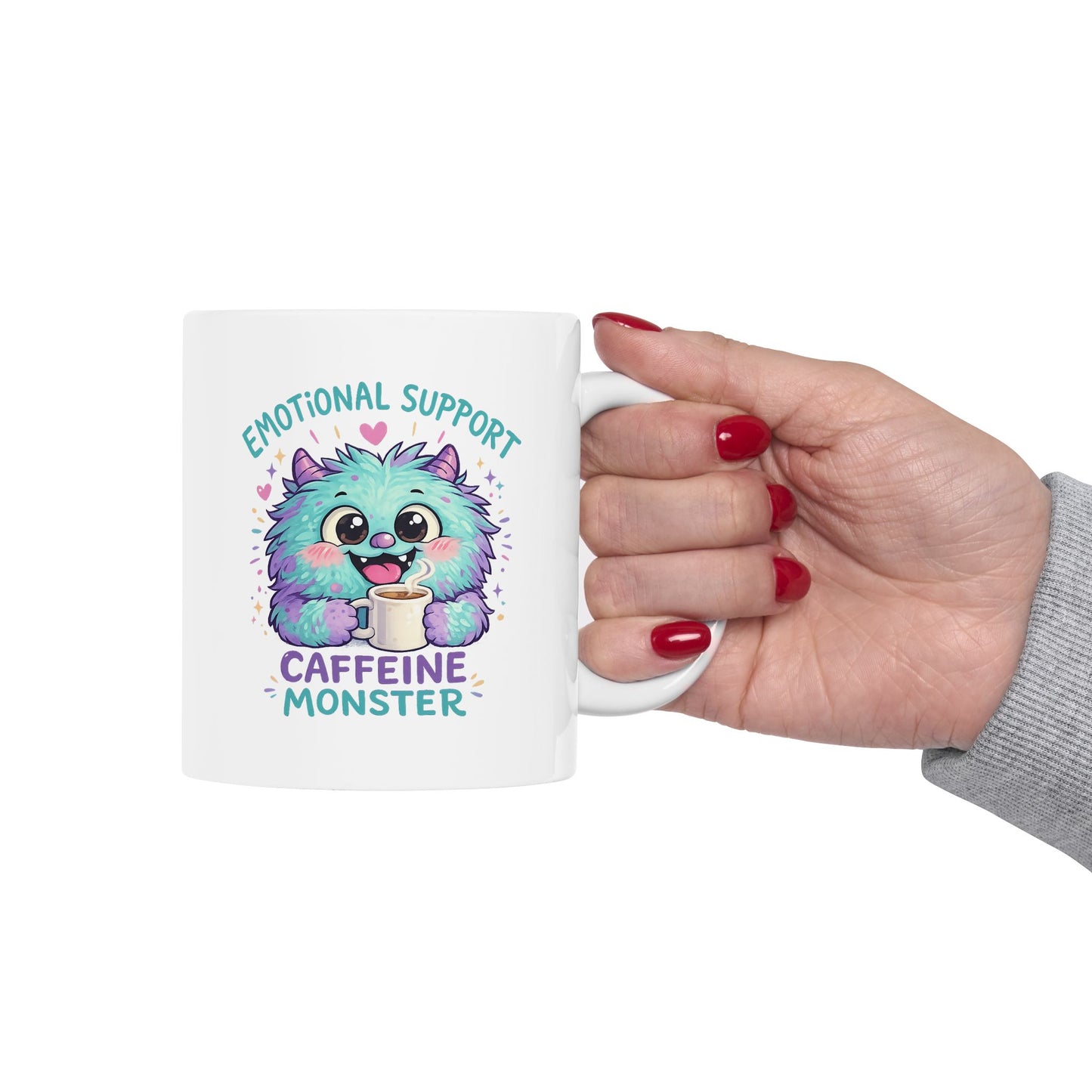 Emotional Support Caffeine Monster Mug