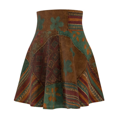 Bohemian Patchwork Skater Skirt