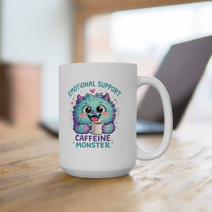 Emotional Support Caffeine Monster Mug