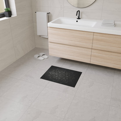 Zen in Black & White Heavy Duty Floor Mat