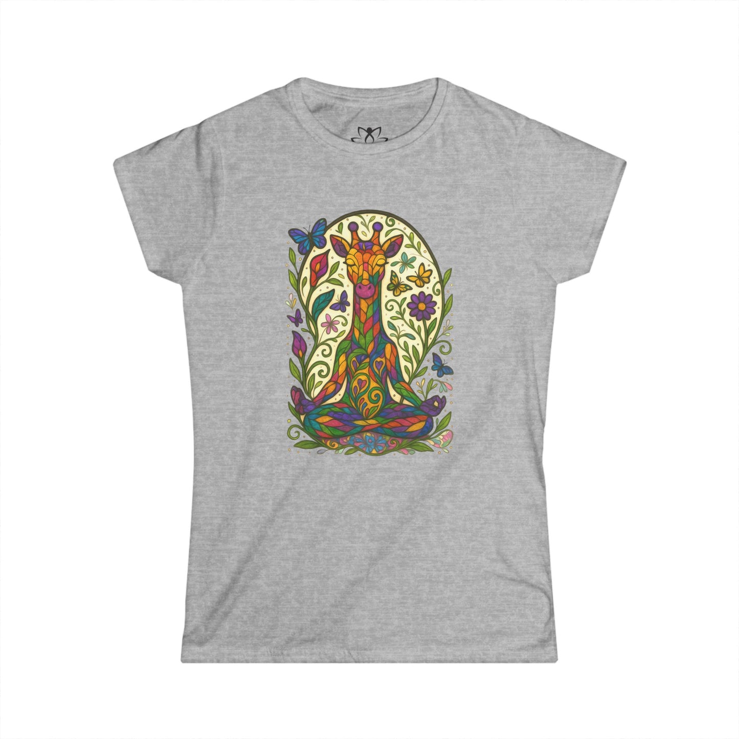 "Meditating Giraffe" Soft Style Tee