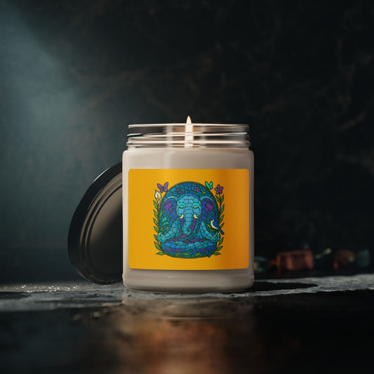 Meditating Elephant Scented Soy Candle