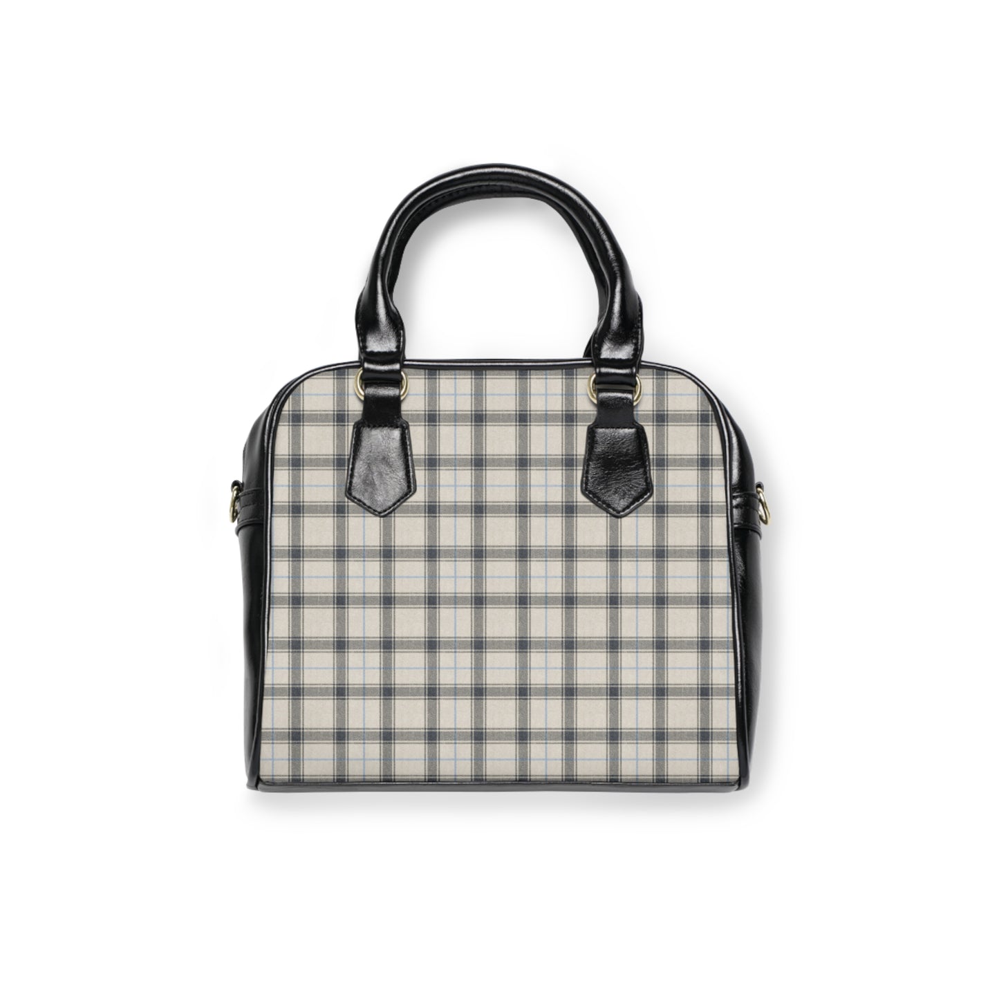 Grey/Blue Plaid Handbag