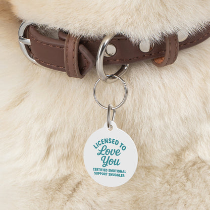 "Licensed to Love You" Pet Tag