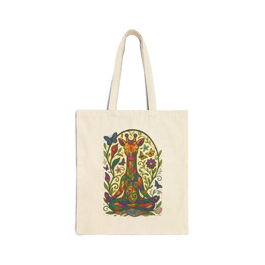 Meditating Giraffe Eco-Friendly Tote Bag