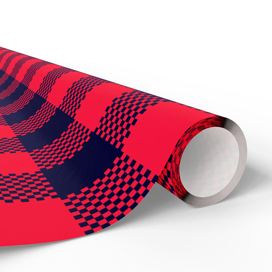 Red Plaid Gift Wrapping Paper