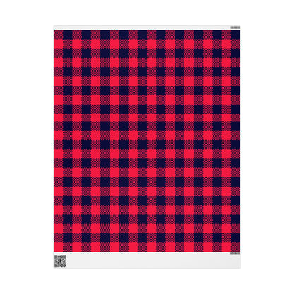 Red Plaid Gift Wrapping Paper