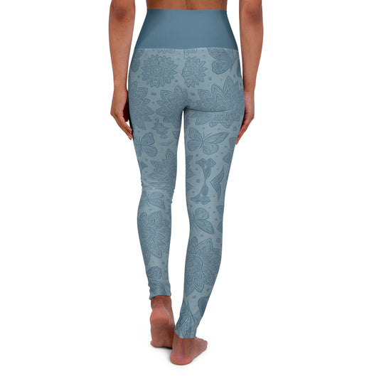Floral High Waisted Yoga Leggings | Fitness Leggings, Activewear, Workout Pants, Gift for Yogis, Comfortable Leggings