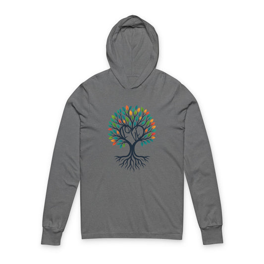 Growing Love Tree Unisex Hooded Long Sleeve Tee