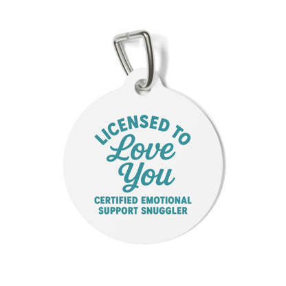 "Licensed to Love You" Pet Tag