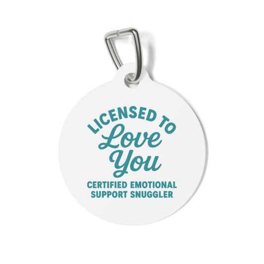 "Licensed to Love You" Pet Tag