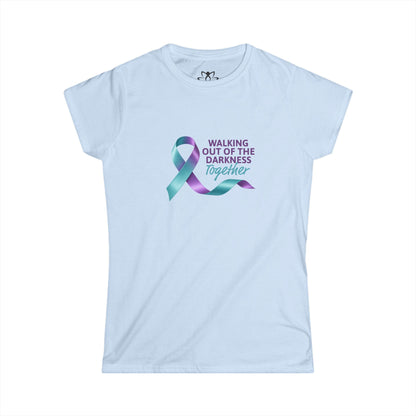 "Walking Out of the Darkness Together" Soft Style Tee