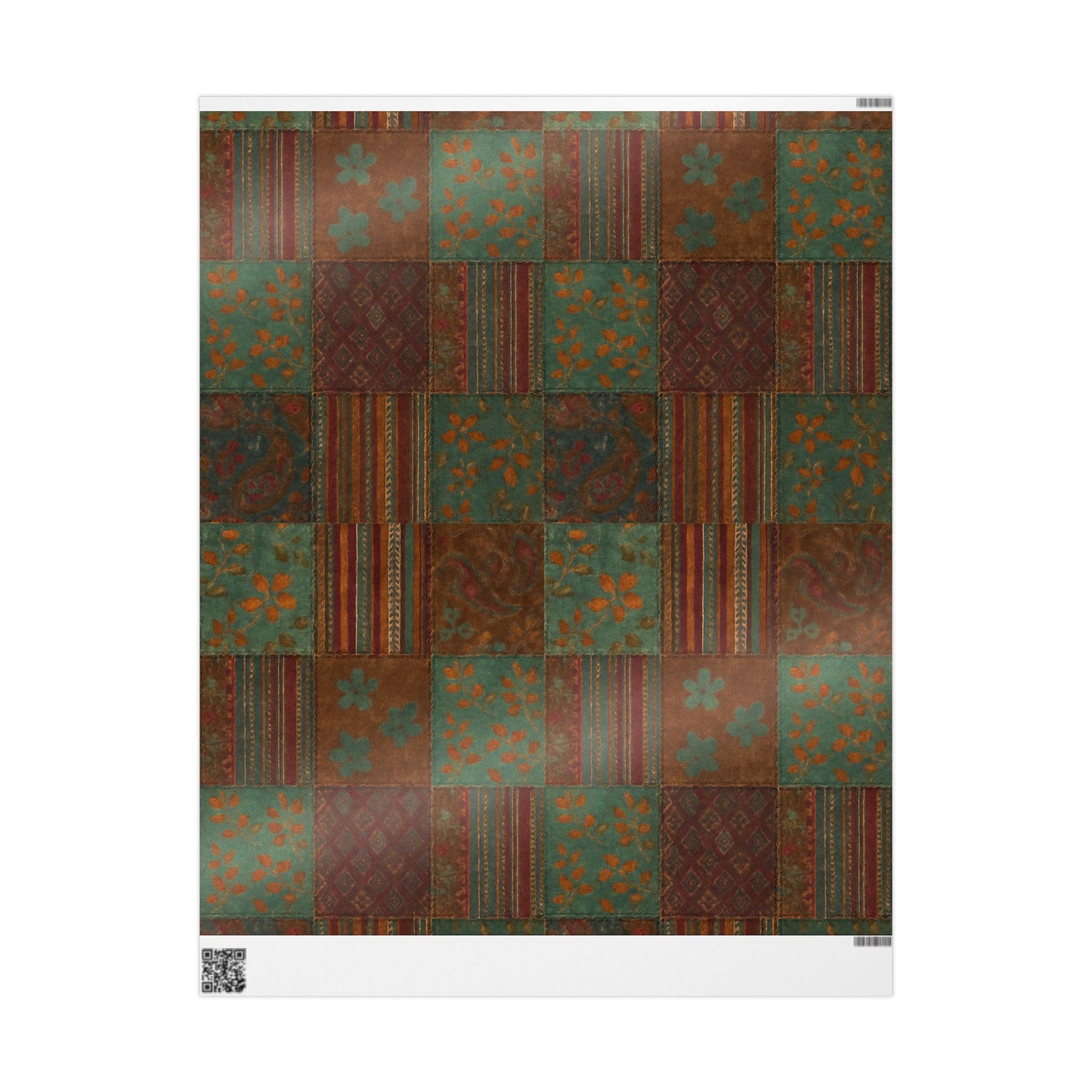 Boho Patchwork Gift Wrapping Paper