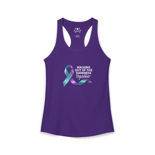 Walking Out of the Darkness Together Racerback Tank