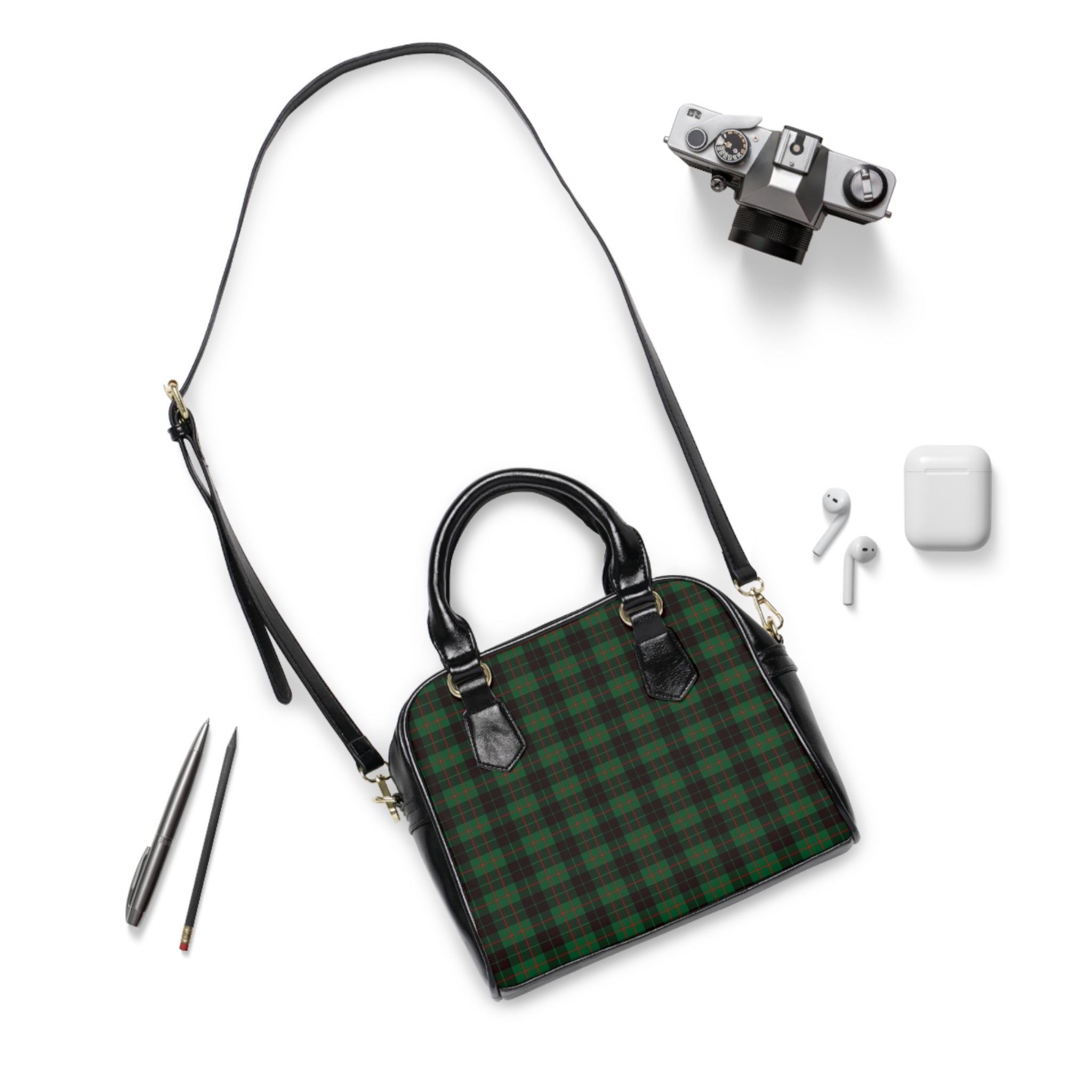 Green Plaid Handbag