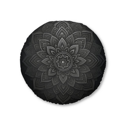 Zen in Black & White Tufted Floor Pillow