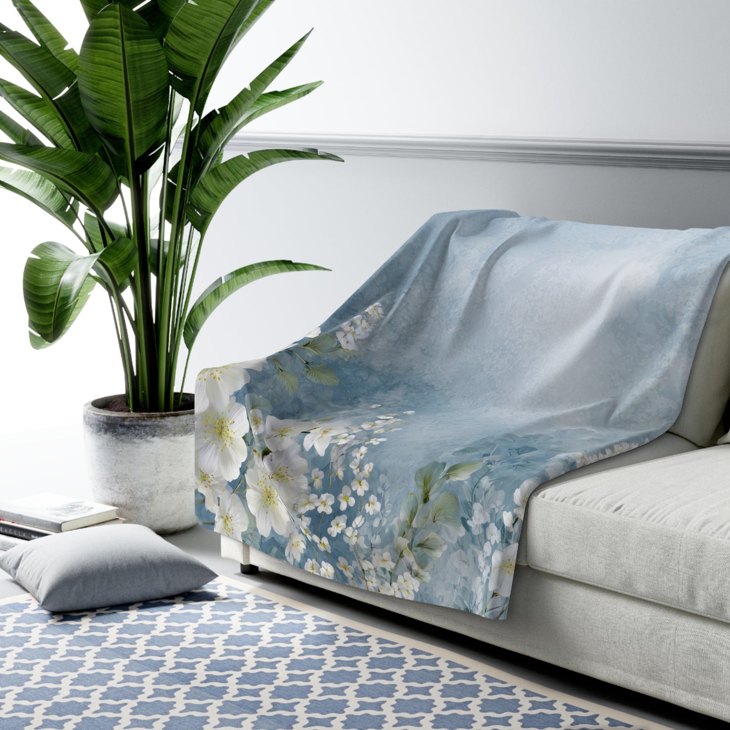 Cloud Blossoms Soft Fleece Throw