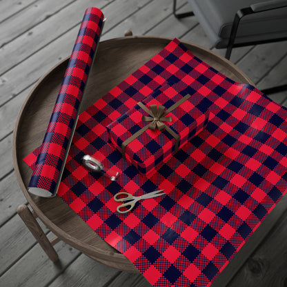 Red Plaid Gift Wrapping Paper