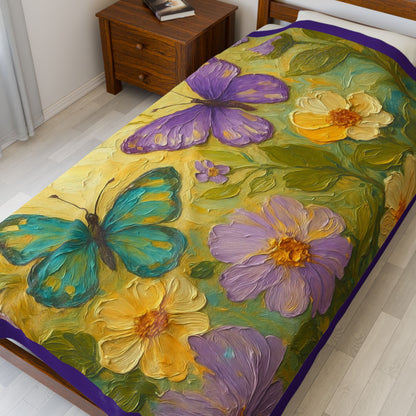 Bloomin' Beauties Plush Blanket