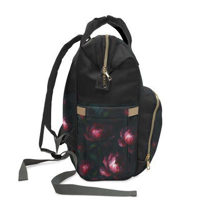 Pink Peonies Multifunctional Diaper Backpack