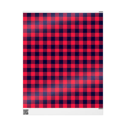 Red Plaid Gift Wrapping Paper