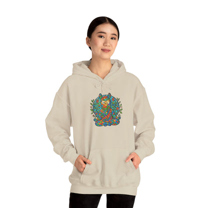 Meditating Llama Unisex Heavy Blend Hooded Sweatshirt