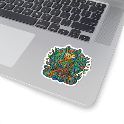 Meditating Llama Kiss-Cut Sticker