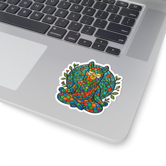 Meditating Llama Kiss-Cut Sticker