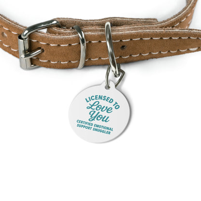 "Licensed to Love You" Pet Tag