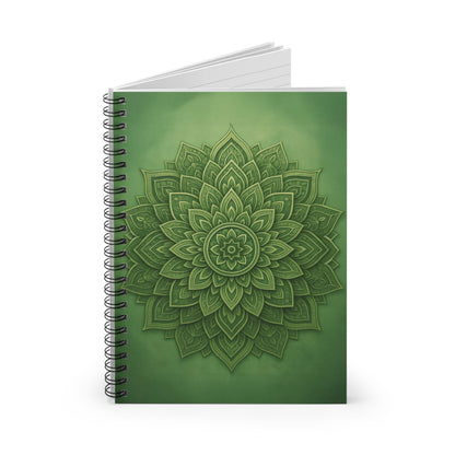 Sage Strength Mandala Spiral Notebook