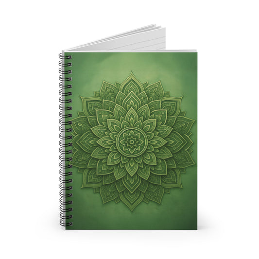 Sage Strength Mandala Spiral Notebook