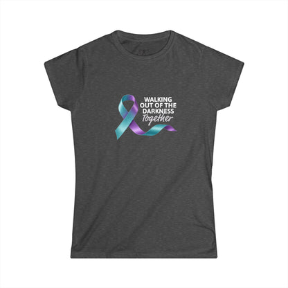 "Walking Out of the Darkness Together" Soft Style Tee