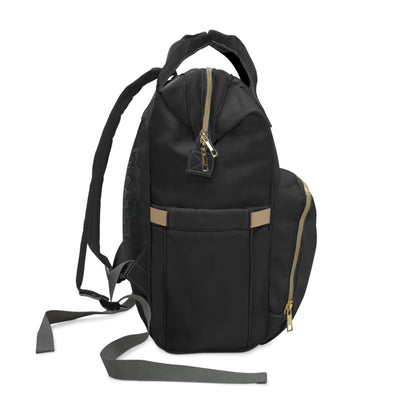 Zen in Black & White Multifunctional Diaper Backpack