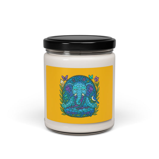 Meditating Elephant Scented Soy Candle