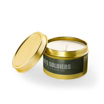 Emma's Soldiers Rustic Tin Candles