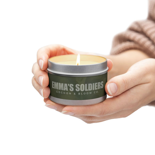 Emma's Soldiers Rustic Tin Candles