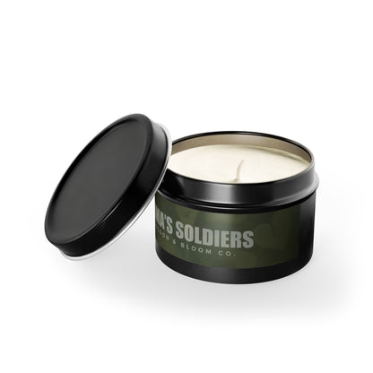 Emma's Soldiers Rustic Tin Candles