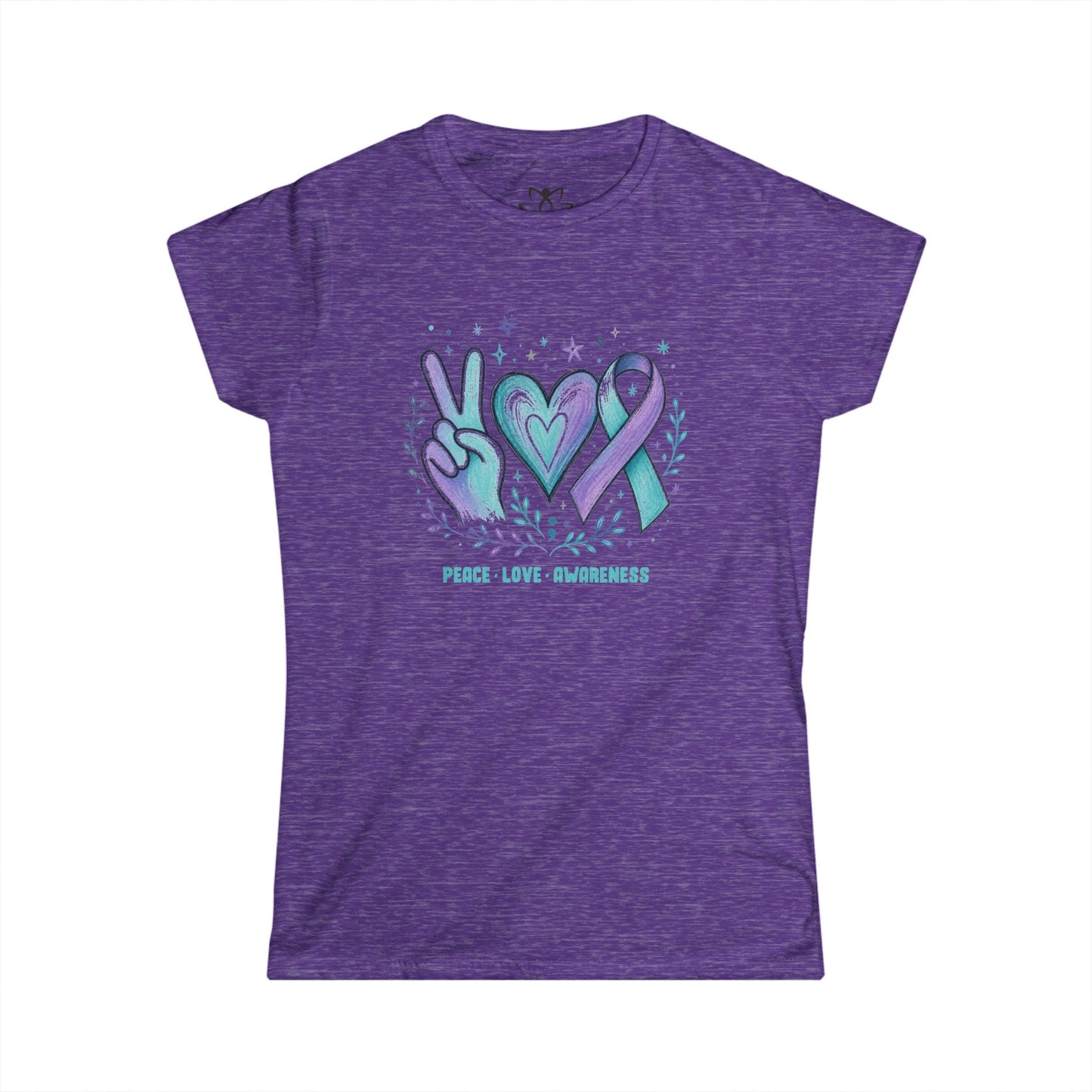 "Peace Love Awareness" Soft Style Tee