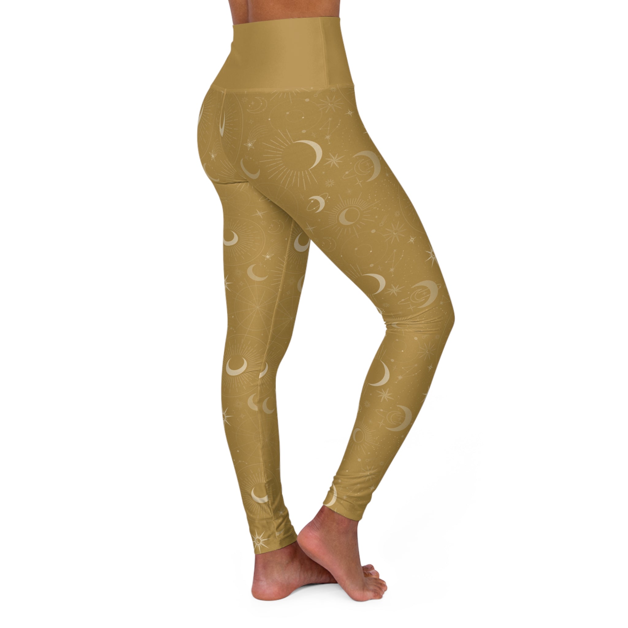 Moon & Stars High-Waisted Yoga Leggings