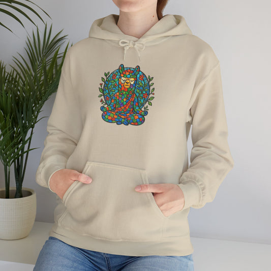 Meditating Llama Unisex Heavy Blend Hooded Sweatshirt