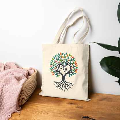 Growing Love Tree Canvas Tote Bag