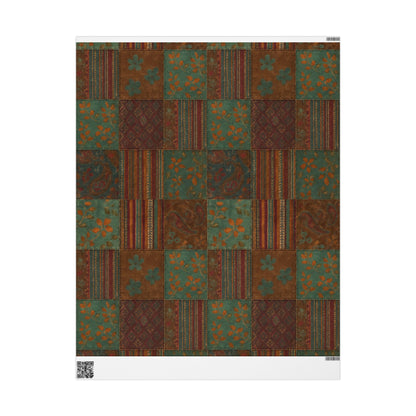 Boho Patchwork Gift Wrapping Paper