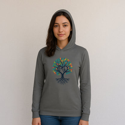 Growing Love Tree Unisex Hooded Long Sleeve Tee
